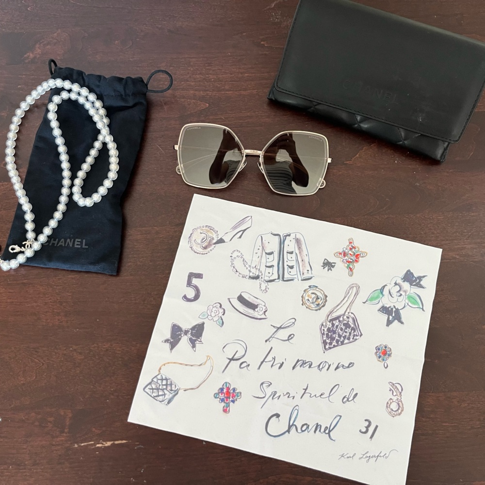CHANEL Silver Sunglasses